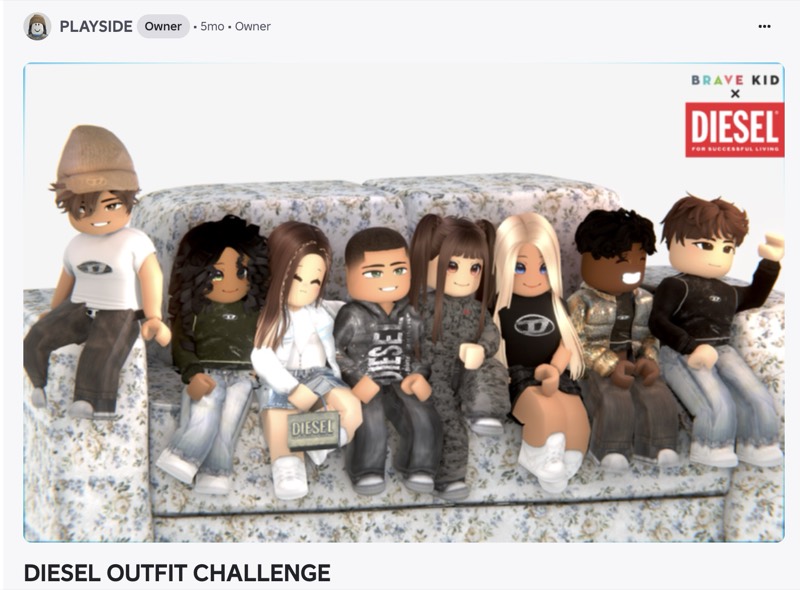 DIESEL Outfit Challenge — Brave Kid x Diesel inside our Roblox experience
